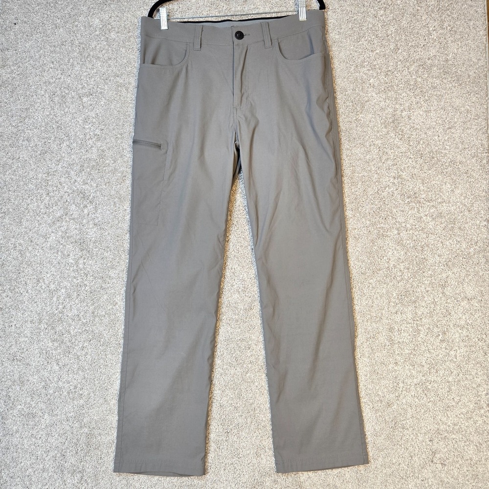 Orvis Trek Pants Men 34x30 Gray Tech Quick Dry performance outdoor